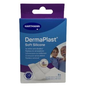 Dermaplast Soft Silicone Pansements 2 Tailles Boîte de 8