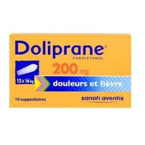 Doliprane 200mg Suppositoire boite de 10