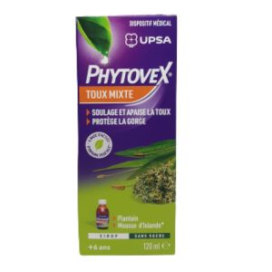 Phytovex Sans Sucre Sirop Toux Mixte Flacon 120ml