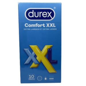 Durex Comfort Xxl Préservatif Lubrifié Boite de 10