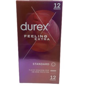 Durex Feeling Extra Préservatifs Lubrifiés Boite de 12