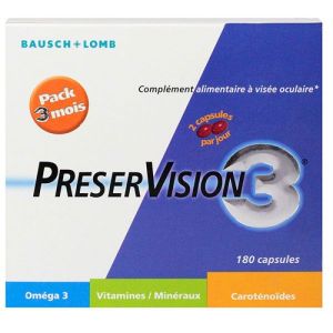 Preservision 3 Capsules  Pack de 3 boites de 60