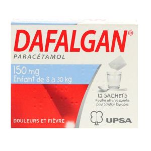 Dafalgan 150mg 12 sachets Poudre effervescentes