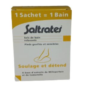 Saltrates Sels De Bain Relaxants Pour Pieds Sensibles Et Gonfles  Boîte De 10 Sachets De 20 G