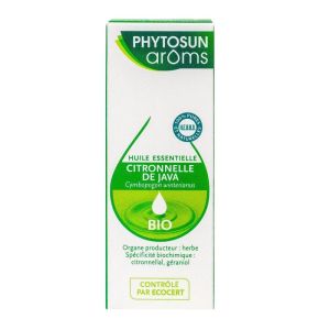 Phytosun Aroms Huile Essentielle Bio Citronnelle Java 10ml