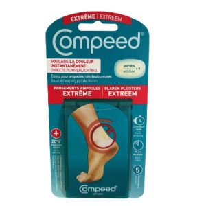 Compeed Pansements Ampoules Extrême Moyen Format Boîte De 5