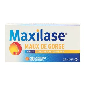 Maxilase Maux de Gorge 30 comprimés