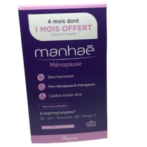 Manhaé Ménopause Sans hormone 120 capsules (4 mois)