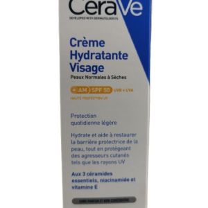 Cerave Spf50 Crème Hydratante Visage T/52ml