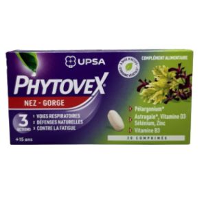 Phytovex Comprimé Nez Gorge 3 Actions Boite de 20