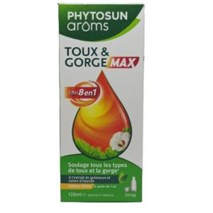 Phytosunarôms Sirop Toux et Gorge Max Flacon 120 ml