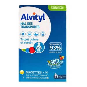 Alvityl Sucette Mal Des Transports boite de 10