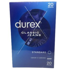 Durex Class Jeans Préservatifs Lubrifiés Boite de 20