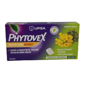 Phytovex Sans Sucre Pastille Maux Gorge Intense Boîte 20