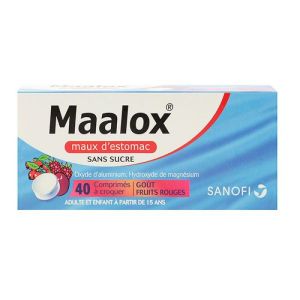 Maalox 40 comprimés fruits rouges