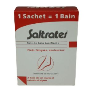 Saltrates Sels De Bain Tonifiants Pour Pieds Fatigues,douloureux  Aux Extraits D'algues Marines X10