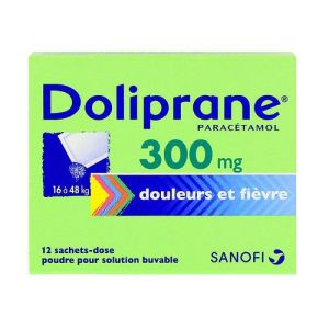 Doliprane 300mg Sachet poudre boite de 12