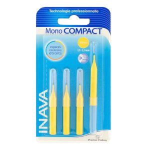 Brossettes Inava Mono Compact Microfine Jaune 4 unités