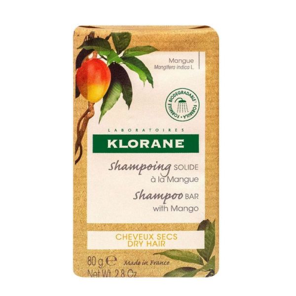 Klorane Capillaire Shampoing Solide Nutritif Mangue 80g