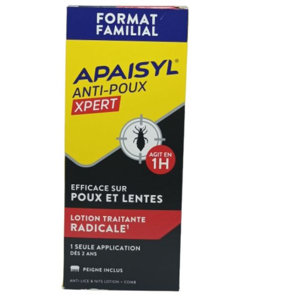 Apaisyl Xpert Lotion Traitante Poux Lente Flacon 200ml