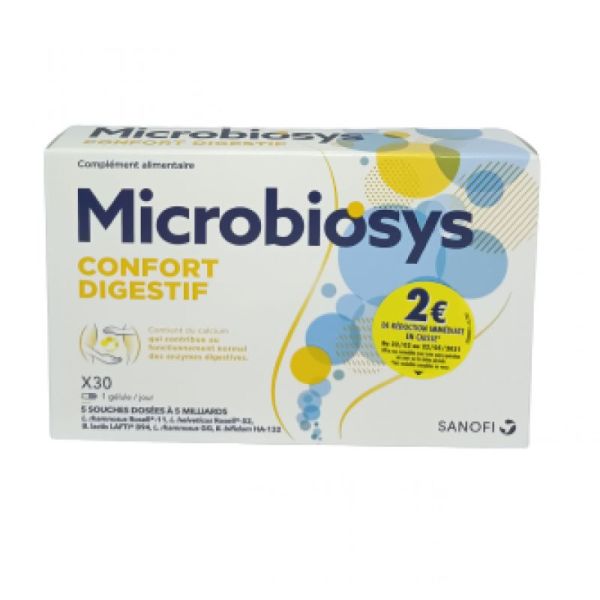 Microbiosys Confort Digestif Boite de 30 gélules