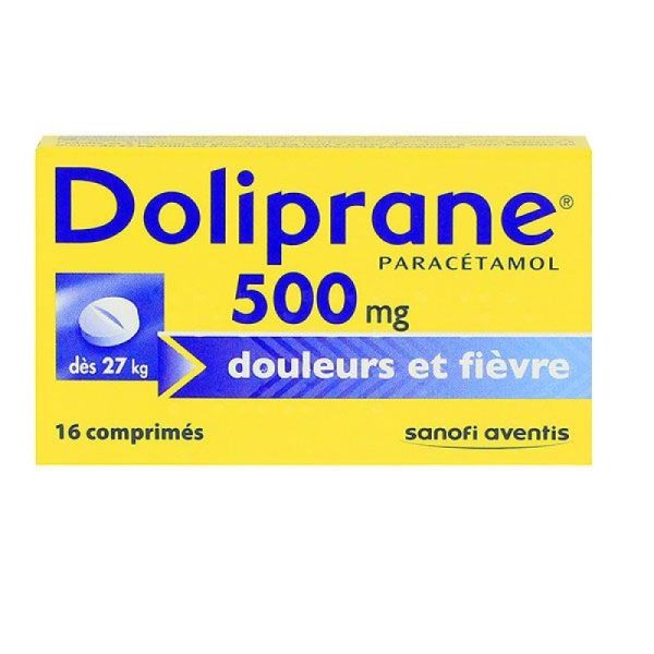 Doliprane 500mg boite de 16 comprimés