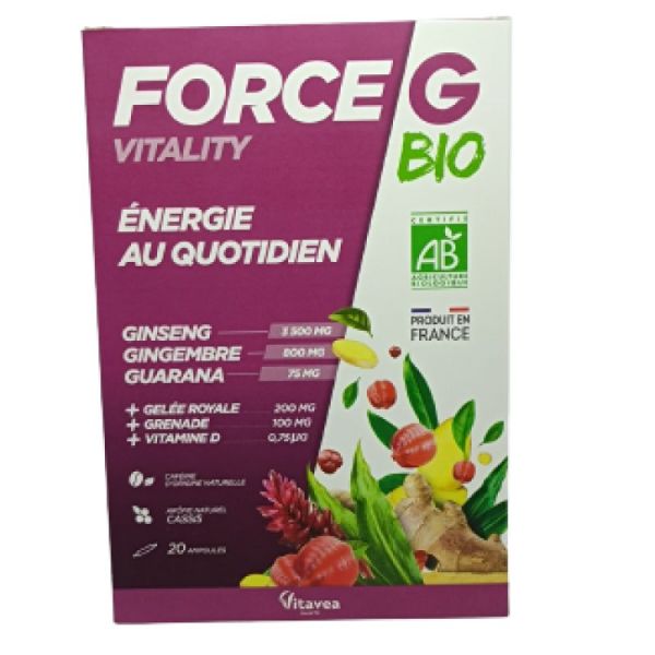 Force G Vitality Bio Solution Buvable 20 ampoules/10ml (200 g)