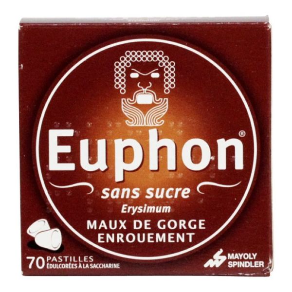 Euphon Sans Sucre 70 Pastilles à sucer