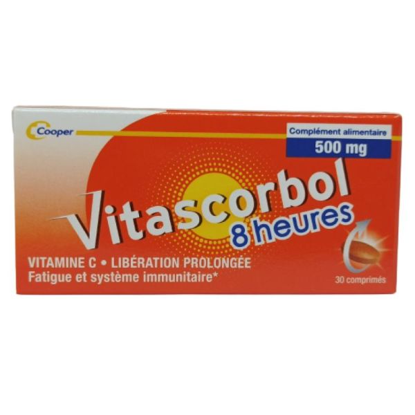 Vitascorbol 8h 500mg Comprimé Boîte de 30