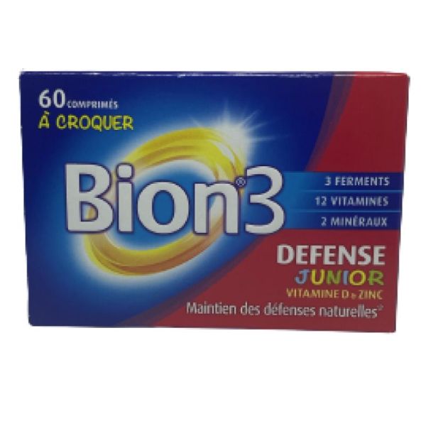 Bion 3 Defense Dès 4ans Comprimés A Croquer Framboise Boite de 60