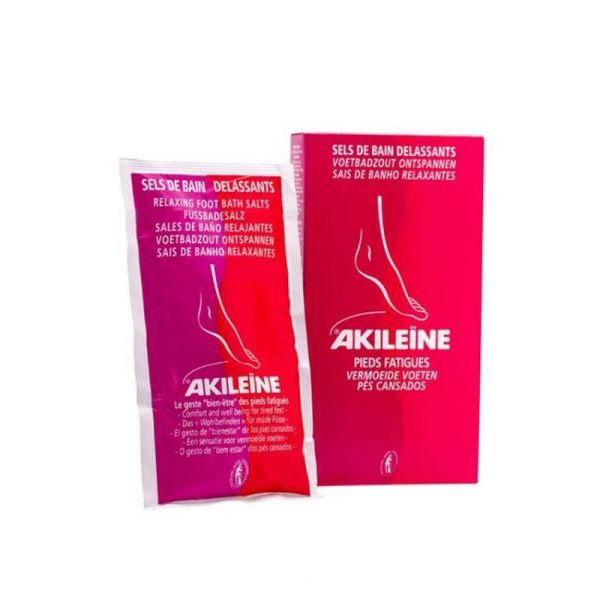 Akileine Soins Rouges Sels Bain Délassant 2 sachets de 150g