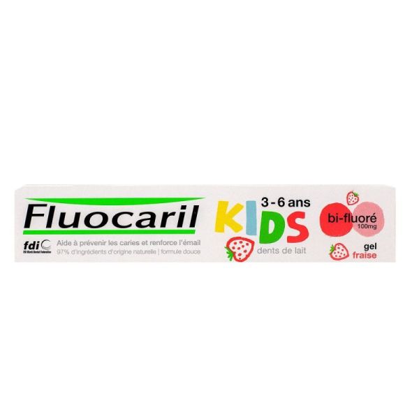 Fluoc Kids Dentif Fraise 3-6ans T/50ml