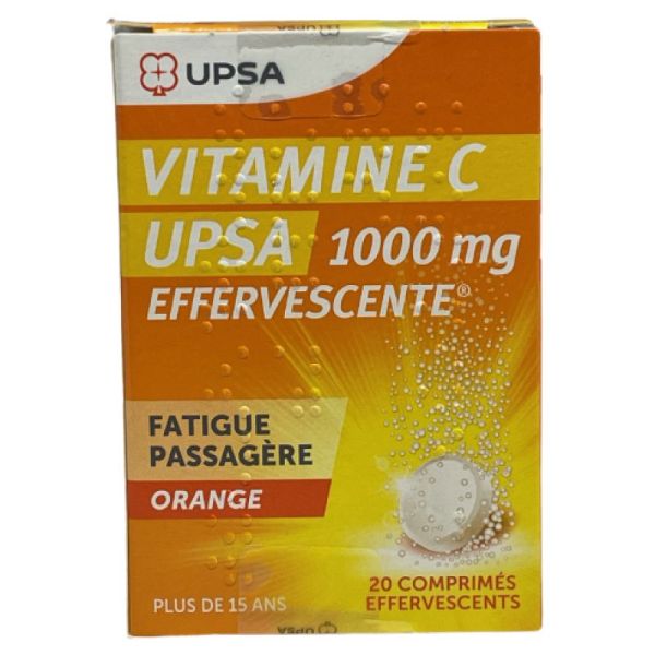 Vit C Upsa 1000mg 20 Comprimés Effervescents