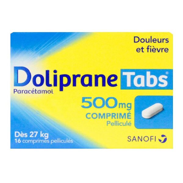 Dolipranetabs 500mg 16 comprimés pelliculés