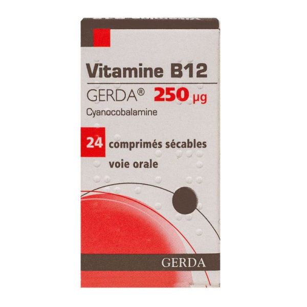 Vit B12 Gerda 250µg Cpr Séc Fl/24