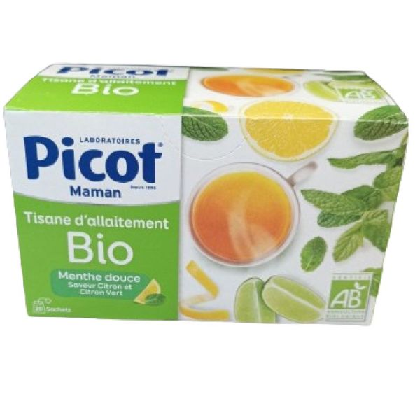 Picot Maman Tisane Allaitement Menthe Douce Citrons 20 sachets