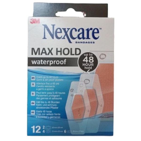 Pansements Waterproof Max Hold Boîte de 12