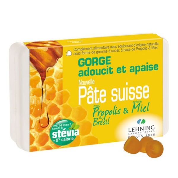 Lehning Pâte Suisse propolis miel boite de 40