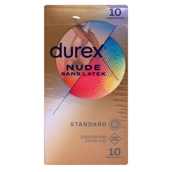 Durex Nude Préserv Lubrif Sans Latex B/10