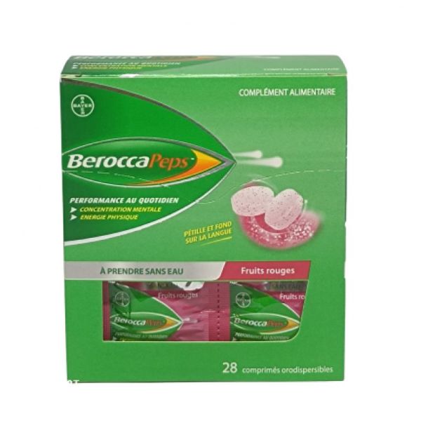 Berocca Peps  28 Comprimé Orodispersibles Fruits Rouges