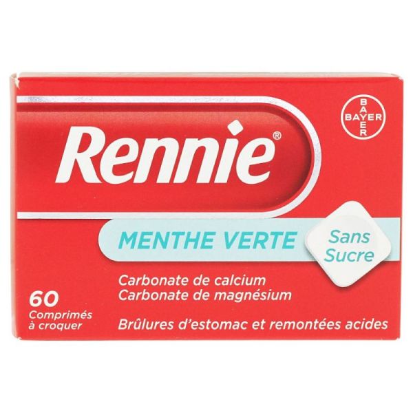 Rennie Sans Sucre boite de 60 comprimé à croquer