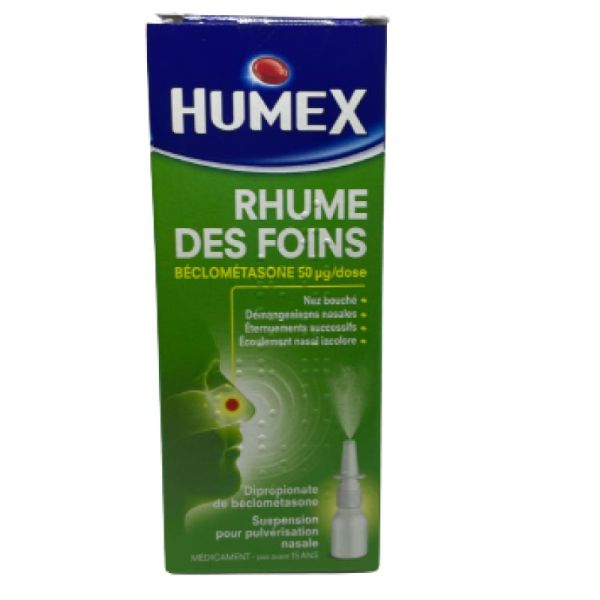 Humex 50µ/dose Suspension Pulvérisation Nasale Rhume Foin Flacon Pulvérisateur 100 doses