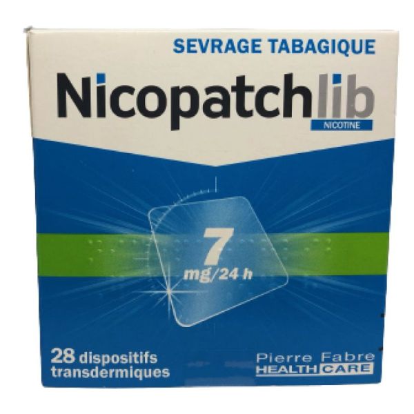 Nicopatchlib 7mg/24h Dispositif Transdermique Boîte de 28