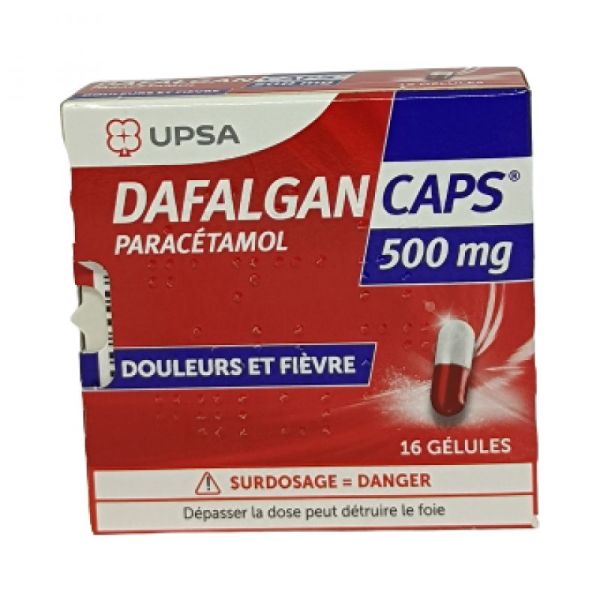 DafalganCaps 500mg Boite de 16 Gélules