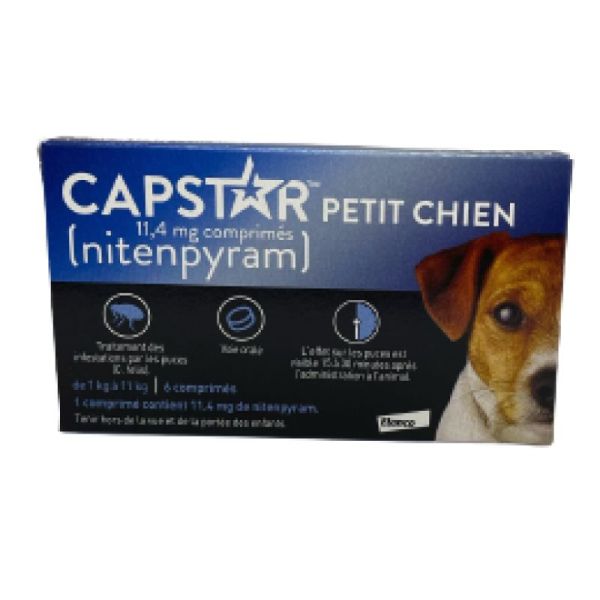 Capstar 11,4mg Comprimé Petits Chiens Boite de 6