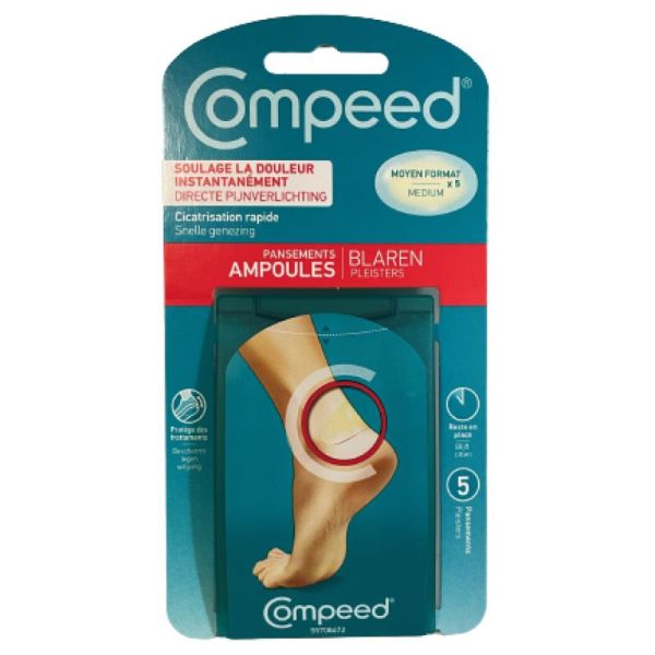 Compeed Pansements Ampoules Moyen Format Boîte De 5