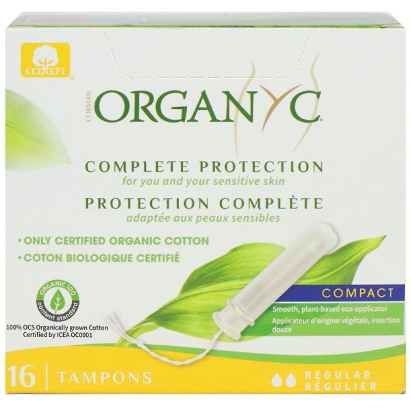 Organyc Tampon Périodique avec Applicateur Coton Bio Flux Normal Boite de 16