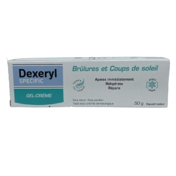 Dexeryl Specific Gel Crème Brûlure Coup Soleil Tube 50g