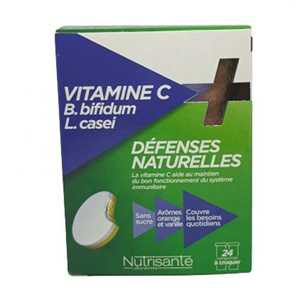 Nutrisante Vit C+probiotiques Comprimé à Croquer 2 tubes 12