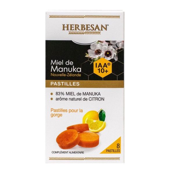 Herbesan Pastille Miel De Manouka et Citron boite de 8